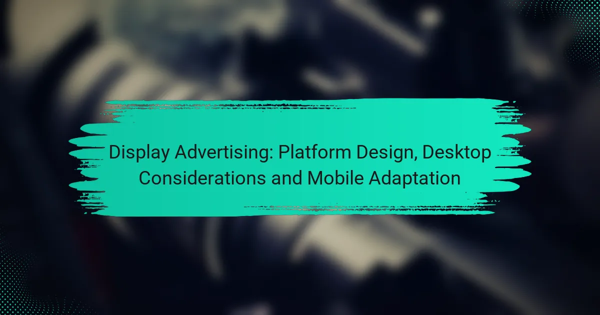 Display Advertising: Platform Design, Desktop Considerations and Mobile Adaptation