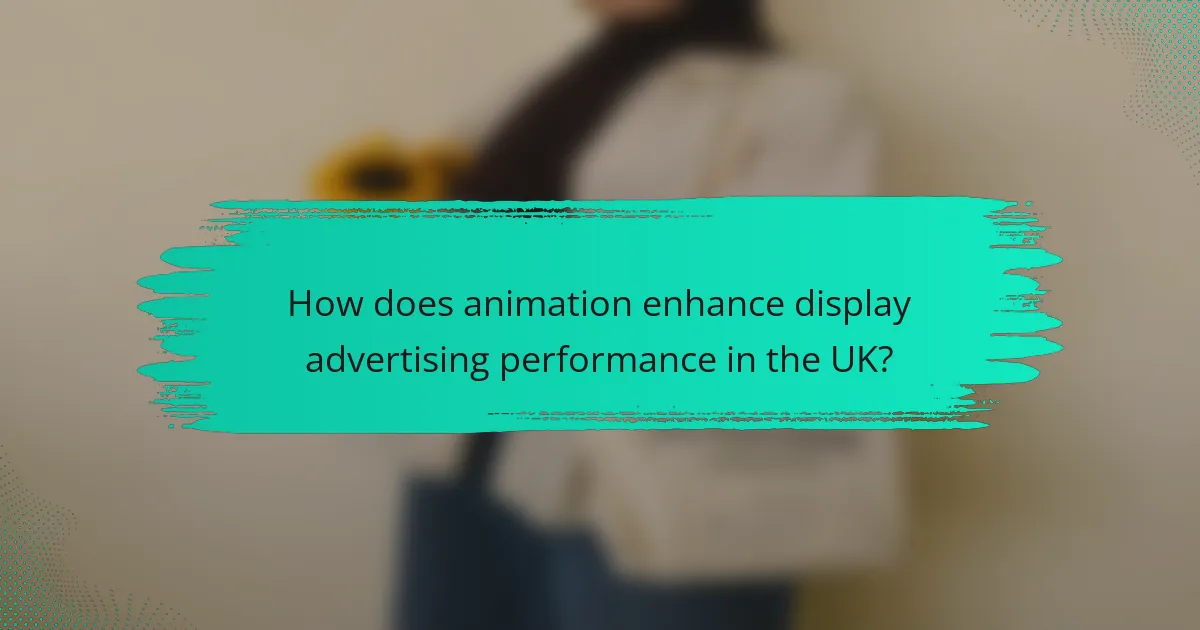 How does animation enhance display advertising performance in the UK?