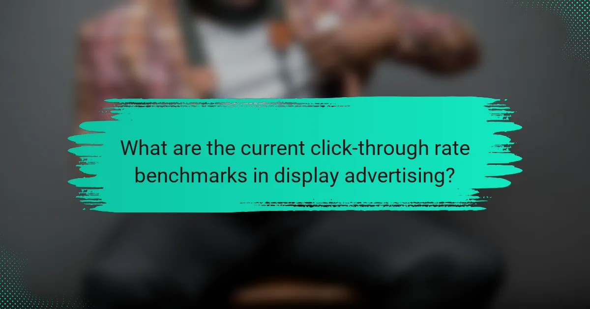 What are the current click-through rate benchmarks in display advertising?