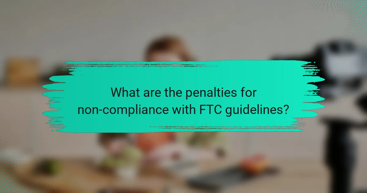 What are the penalties for non-compliance with FTC guidelines?